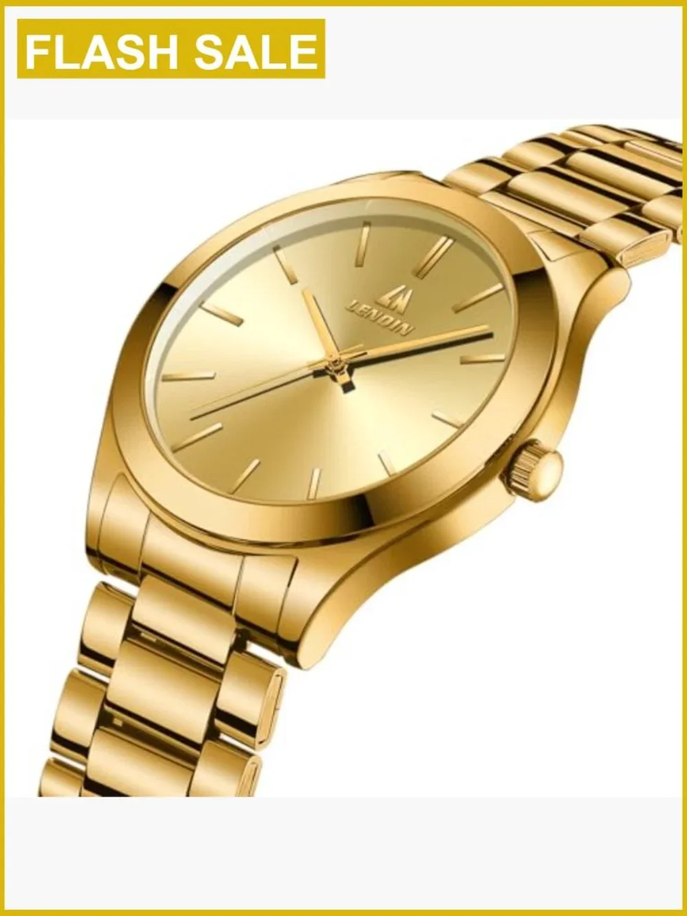 Men's Waterproof Stainless Steel Watch Analog Quartz Luminous Date
